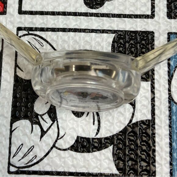 Vintage 70s Bradley x Disney Clear Acrylic Mickey Mouse Bubble Watch Manual Wind - Picture 13 of 17